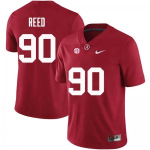 NCAA Men's Alabama Crimson Tide #90 Jarran Reed Stitched College Nike Authentic Crimson Football Jersey AU17L87HH